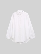 TOM TAILOR Damen Loose Fit Hemdbluse, weiß, Uni, Gr. 34