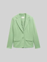 TOM TAILOR Damen Slim Fit Jersey Blazer, grün, Uni, Gr. S