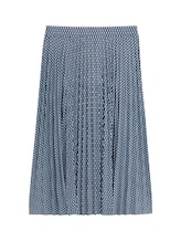 TOM TAILOR Damen Plissee Midi-Rock, blau, Gemustert, Gr. 40