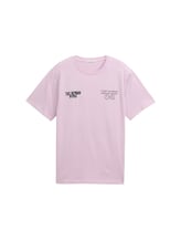 TOM TAILOR Jungen T-Shirt mit Print, rosa, Uni, Gr. 140