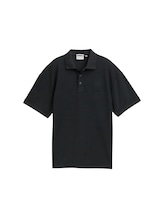 TOM TAILOR Jungen Oversize Poloshirt mit Logo Badge, schwarz, Uni, Gr. 128