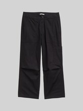TOM TAILOR Jungen Baggy Fit Parachute Hose, schwarz, Uni, Gr. 134