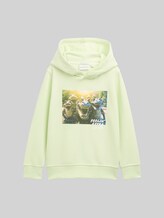 TOM TAILOR Jungen Hoodie Sweatshirt mit Foto-Print, grün, Uni, Gr. 92/98
