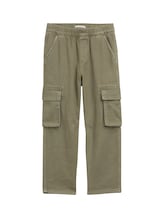 TOM TAILOR Jungen Loose Fit Cargo Hose, grün, Uni, Gr. 128