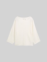 TOM TAILOR Damen Loose Fit Strickpullover, weiß, Uni, Gr. XXL