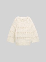 TOM TAILOR Damen Loose Fit Strickpullover, grün, Meliert, Gr. XL