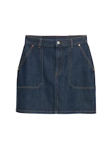 TOM TAILOR DENIM Damen Mini-Jeansrock, blau, Uni, Gr. XXL