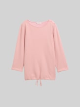 TOM TAILOR Damen Langarmshirt mit Knopf-Details, rosa, Uni, Gr. XS