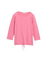 TOM TAILOR Damen Langarmshirt mit Knopf-Details, rosa, Uni, Gr. S