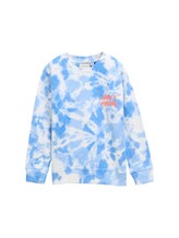 TOM TAILOR Jungen Oversize Tie-Dye Sweatshirt, blau, Farbverlauf, Gr. 104/110