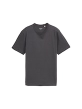 TOM TAILOR Herren Basic T-Shirt aus Baumwolle, schwarz, Uni, Gr. L