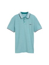 TOM TAILOR Herren Piqué Poloshirt mit Stretch, grün, Uni, Gr. XL