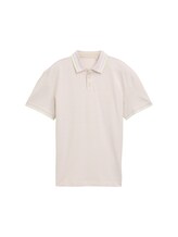 TOM TAILOR Herren Piqué Poloshirt mit Stretch, beige, Uni, Gr. M