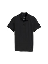 TOM TAILOR Herren Basic Jersey Poloshirt, schwarz, Uni, Gr. M