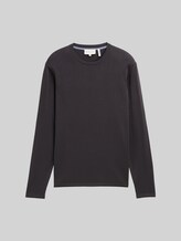 TOM TAILOR Herren Softtouch Strickpullover mit Seide, schwarz, Uni, Gr. XXL