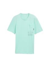 TOM TAILOR Herren T-Shirt mit Brusttasche, grün, Uni, Gr. XXXL