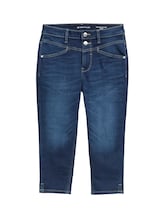 TOM TAILOR Damen TTKATE Slim Capri Jeans, blau, Uni, Gr. 32