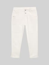 TOM TAILOR Damen TTKATE SLIM CAPRI Jeans, weiß, Uni, Gr. 28