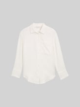 TOM TAILOR Damen Oversize Musselin Hemdbluse, weiß, Uni, Gr. 46