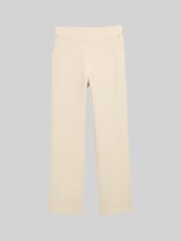 TOM TAILOR Damen TTLEA Seersucker Straight Hose, beige, Uni, Gr. 44/32