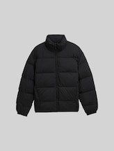 TOM TAILOR DENIM Herren Lightweight Pufferjacke mit Stehkragen, schwarz, Uni, Gr. M