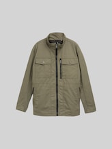 TOM TAILOR Herren Plus Size - Fieldjacket aus Baumwolle, grün, Uni, Gr. 3XL