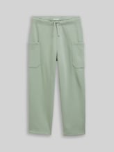 TOM TAILOR Jungen Cargo Jogginghose, grün, Uni, Gr. 158