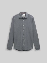TOM TAILOR Herren Slim Fit Hemd mit Stretch, blau, Meliert, Gr. XXXL