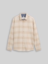TOM TAILOR Herren Regular Fit Hemd mit Logo-Stickerei, braun, Kariert, Gr. XXL