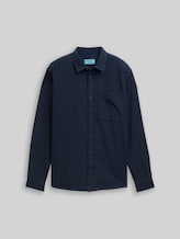 TOM TAILOR Herren Regular Fit Hemd aus Baumwolle, blau, Uni, Gr. S
