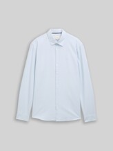 TOM TAILOR DENIM Herren Regular Fit Hemd mit Logo-Stickerei, blau, Uni, Gr. XXL