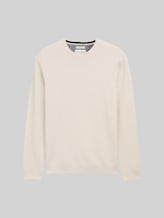 TOM TAILOR Herren Strickpullover aus Baumwolle, weiß, Meliert, Gr. XXL