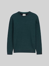 TOM TAILOR Herren Strickpullover aus Baumwolle, grün, Meliert, Gr. S