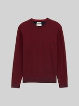 TOM TAILOR Herren Strickpullover aus Baumwolle, rot, Meliert, Gr. XXL