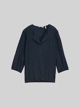 TOM TAILOR Damen Bluse aus Viskose, blau, Uni, Gr. 36