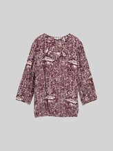 TOM TAILOR Damen Bluse aus Viskose, rot, Gemustert, Gr. 36