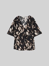 TOM TAILOR Damen Bluse mit Muster, braun, Animalprint, Gr. 38