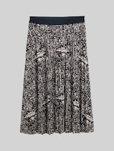 TOM TAILOR Damen Plissee Midi-Rock, blau, Uni, Gr. 42