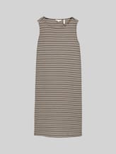 TOM TAILOR Damen Jacquard Kleid, schwarz, Gestreift, Gr. 34