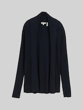 TOM TAILOR Damen Cardigan mit Schalkragen, blau, Uni, Gr. M