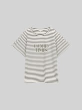 TOM TAILOR Damen T-Shirt mit Streifenmuster, blau, Gestreift, Gr. XL