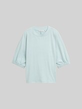 TOM TAILOR DENIM Damen Boxy Fit T-Shirt, blau, Meliert, Gr. XS