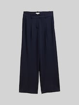 TOM TAILOR Damen TTLEA Wide Leg Hose, blau, Uni, Gr. 36/32