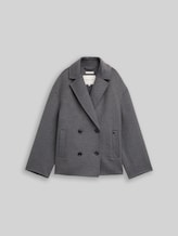 TOM TAILOR Damen Cabanjacke mit Wollanteil, grau, Meliert, Gr. M
