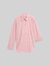 TOM TAILOR Damen Loose Fit Popeline Hemdbluse, rosa, Uni, Gr. 46