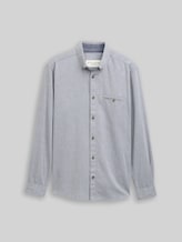 TOM TAILOR Herren Regular Fit Hemd aus Baumwolle, blau, Uni, Gr. XL