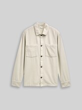 TOM TAILOR DENIM Herren Overshirt aus Cord, weiß, Uni, Gr. XL