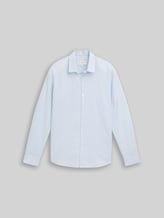 TOM TAILOR DENIM Herren Basic Fit Hemd aus Baumwolle, blau, Uni, Gr. XXL
