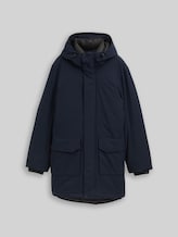 TOM TAILOR DENIM Herren Parka mit wasserabweisender Funktion, blau, Uni, Gr. XXL