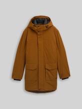 TOM TAILOR DENIM Herren Parka mit wasserabweisender Funktion, braun, Uni, Gr. XL